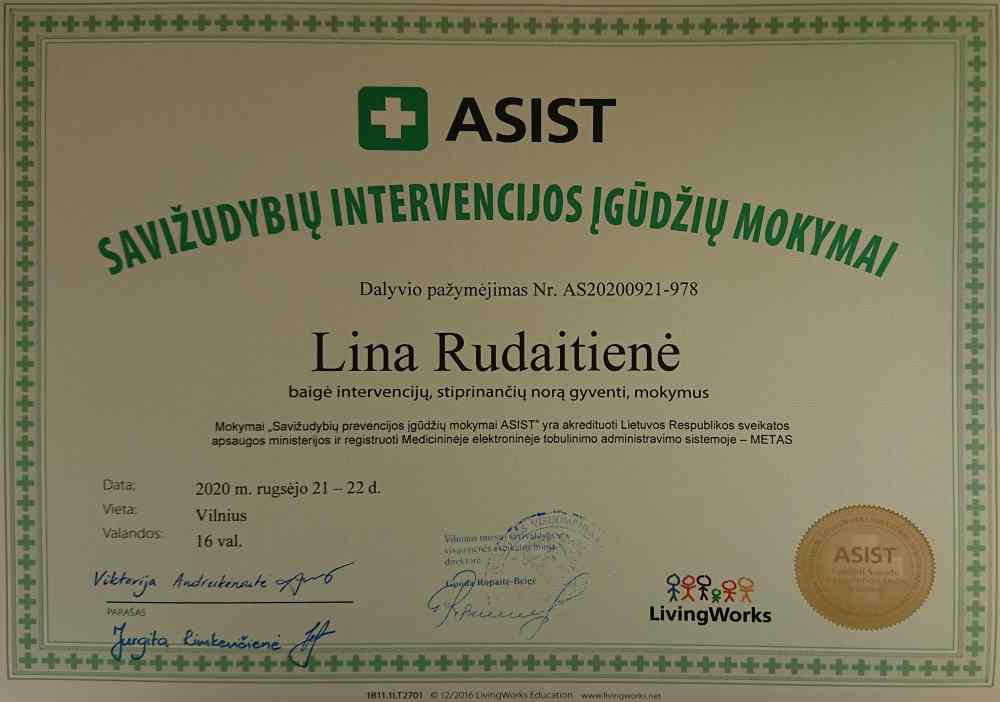 Lina Rudaitienė - ASIST